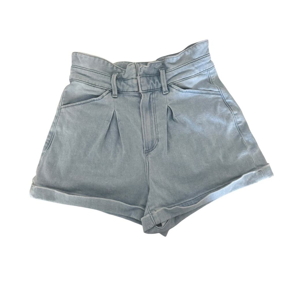 PAIGE PLEATED CARLY SHORTS SIZE 25 COTTON BLEND